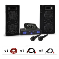 Electronic-Star DJ set DJ-25M, zesilovač, reproduktory, mixpult, 1600 W