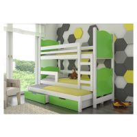 ArtAdrk Dětská patrová postel LETICIA Barva: Bílá / oranžová