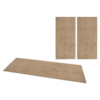 Hanse Home Collection koberce Ložnicová sada Pure 102614 Brown - 3 díly: 70x140 (2x), 70x240 (1x