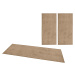 Hanse Home Collection koberce Ložnicová sada Pure 102614 Brown - 3 díly: 70x140 (2x), 70x240 (1x