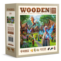 Puzzle Dřevěné 1000 prvků Fantazijní vesnice Wooden.City