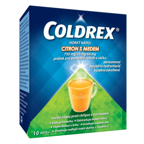 Coldrex Horký nápoj Citron s medem 10 sáčků
