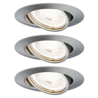PAULMANN Vestavné svítidlo LED Base kruhové 3x5W GU10 kov kartáčovaný nastavitelné 934.20 P 9342