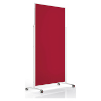 magnetoplan Elegantní přednášková tabule VarioPin, formát tabule 1800 x 1000 mm, plsť, červená