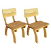 SHUMEE Židle zahradní, borové dřevo - 2ks v balení