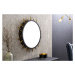 Estila Extravagantní moderní nástěnné zrcadlo Ekkart kruhového tvaru s černým rámem se zlatými o