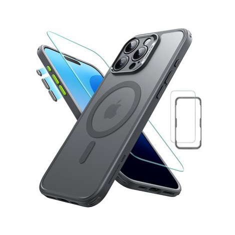 ESR Classic Pro Case (HaloLock) Set, Compatible with iPhone 16 Pro Max, Frosted Grey