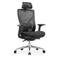 Kancelářská ergonomická židle Neoseat PENELOPE — síť, černá, nosnost 150 kg