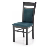 HALMAR Jídelní židle Genrad černá/tmavě zelená