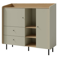 Komoda Alessio AE8 Barva korpusu + barva dveří: Eukaliptus / Dub Baltic Dune