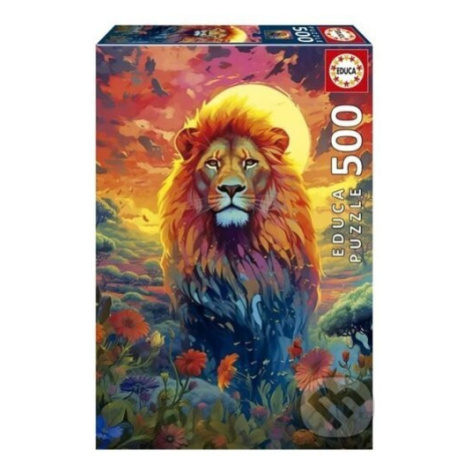 Upřený pohled majestátního lva Educa