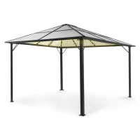 Blumfeldt Pantheon Solid Sky Ambient Solar, pavilon s střechou, 3 × 4 m, polykarbonát, hliník, o