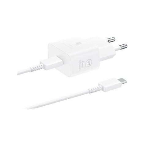 Samsung nabíjecí adaptér USB-C (25W) bílý s kabelem v balení