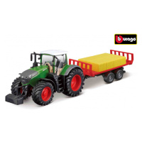 Bburago 10cm Farm tractor Fendt 1050 s přívěsem na balíky