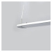 Arcchio Závěsné svítidlo Vinca LED, délka 120 cm, bílá/stříbrná