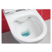 DEANTE Podomítkový rám, pro závěsné WC mísy + SLIM tlačítko černé + WC JIKA LYRA PLUS RIMLESS + 