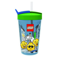 LEGO® ICONIC Boy sklenice s brčkem - modrá / zelená