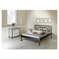 Kovová postel Granada Rozměr: 160x200 cm, barva kovu: 9A bílá zlatá pat.