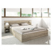 Dřevěná postel Arkadia 160x200,2 noční stolky,sonoma,bez matrace