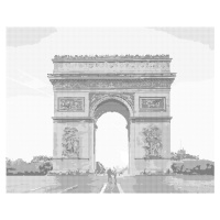 Tečkování - VÍTEZNÝ OBLOUK V PAŘÍŽI Rozměr: 80x100 cm, Rámování: vypnuté plátno na rám