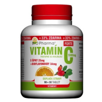 BIO PHARMA Vitamin C 1000 mg+šípky 25 mg+bioflovonoidy 34 mg 120 tablet