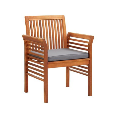 Zahradní jídelní židle s poduškou masivní akáciové dřevo 45969 SHUMEE
