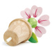 Dřevěná květina v květináči Blossom Flowerpot Tender Leaf Toys rozebíratelná s motýlem a nůžkami