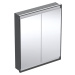 Geberit ONE - Zrcadlová skříňka s LED osvětlením, 750x900x150 mm, 2 dvířka, vestavná, matná čern