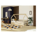 Benlemi Dětská dřevěná postel domeček SAFE 3v1 se zábranou a úložným šuplíkem Zvolte barvu: Tmav