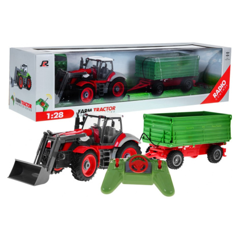 mamido Traktor s vlečkou na dálkové ovládání RC červeno-zelený