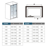 H K Posuvné sprchové dveře DIAMOND 101- 105x195 L/P varianta SE- DIAMOND 105 SET