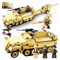 Stavebnice Obrněný Transportér Hanomag Sd.Kfz. 251+ 3 Figurky 2 Lego Zbraň