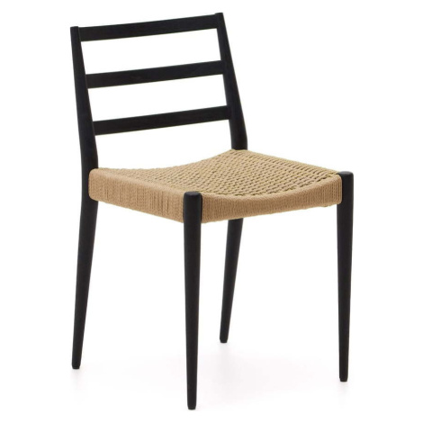 Jídelní židle z dubového dřeva v černo-přírodní barvě v sadě 2 ks Analy – Kave Home