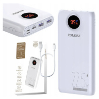 Romoss Sada Výkonná Powerbanka 20000MAH Usb-c 2X Usb-a Qc 22.5W Led S Kabelem