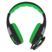Herní stereo sluchátka Genesis Argon 100,zelená, 1x jack 4-pin