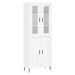 vidaXL Skříň highboard lesklá bílá 69,5 x 34 x 180 cm kompozitní dřevo