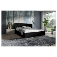 Eka Čalouněná postel EVEREST - Kronos 90x200 cm Barva látky: Černá (07), Úložný prostor: S dřevě
