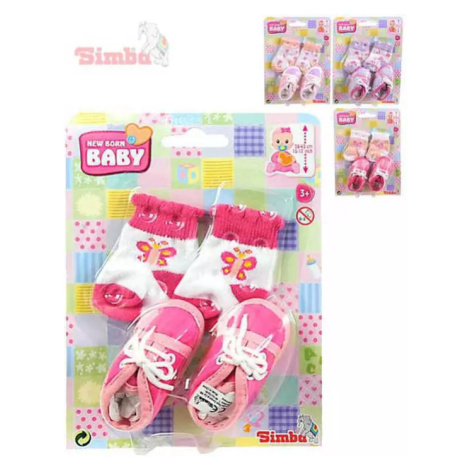 SIMBA set ponožky a botičky vel. 38-43 pro panenku New Born Baby