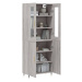 vidaXL Skříň highboard šedá sonoma 69,5 x 34 x 180 cm kompozitní dřevo