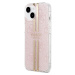 Zadní kryt Guess IML 4G Gold Stripe pro Apple iPhone 15, růžová