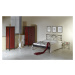 Kovová postel Calabria Rozměr: 140x200 cm, barva kovu: 3B červená stříbrná pat.