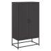 vidaXL Skříň highboard černá 68,5 x 38,5 x 123,5 cm ocel