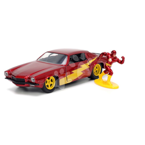 Autíčko DC Flash Chevy Camaro Jada kovové s otevíracími dveřmi a figurkou Flash délka 12,3 cm 1: