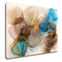 Impresi Obraz Abstrakt s modrým detailem - 70 x 50 cm