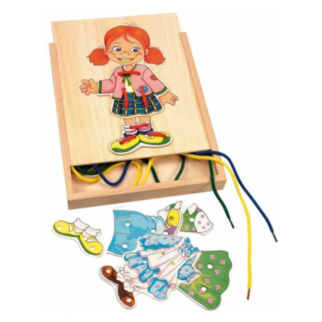 Woody Puzzle Šněrovací šatní skříň Holčička