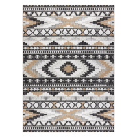 Dywany Łuszczów Kusový koberec Cooper Sisal Aztec 22235 ecru/black – na ven i na doma - 180x270 