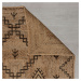 Flair Rugs koberce Kusový koberec Printed Jute Rowen Natural/Black - 200x290 cm