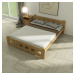 Maxi Zvýšená postel z masivu Nikola 160 x 200 cm - barva Borovice