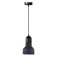 Lustr na lanku TERRAZZO 1xE27/60W/230V pr. 12 cm černá