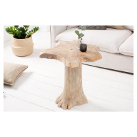 Estila Designový příruční stolek Teak Root 60cm